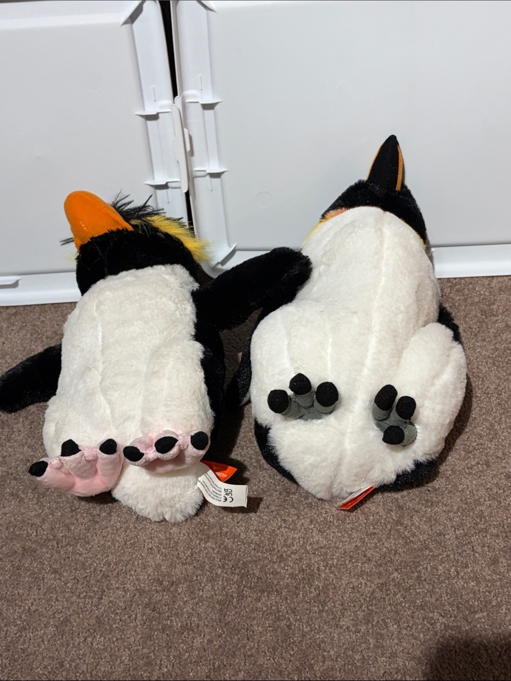 Plush Penguin pair - Black, White & Orange - Picture 5 of 5